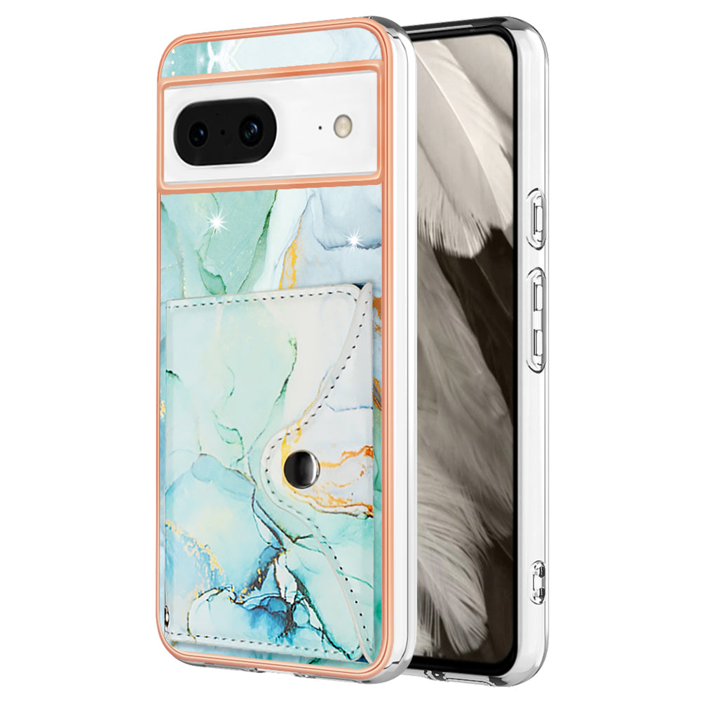 YB Leather Coating Series-9 for Google Pixel 8 Case Card Slots IMD Leather Coated TPU Phone Cover YB Leather Coating Series-9 for Google Pixel 8 Case Card Slots IMD Leather Coated TPU Phone Cover